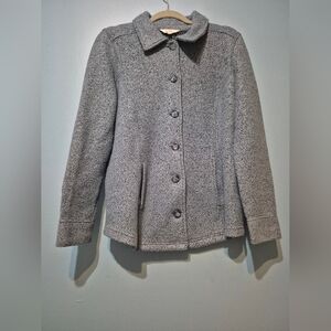 Northern Reflections Heather Gray Teddy Button-Up Coat